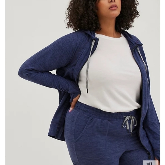 Torrid Happy Camper Navy Brushed Space Dye Hiking Jogger Pants 0X US 12 - Picture 4 of 8